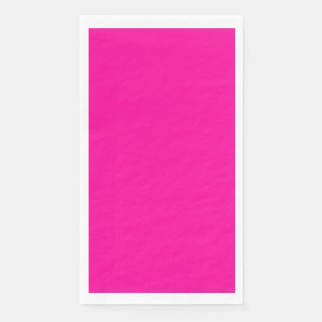 Neon Pink Solid Color Serviette (Vorderseite)
