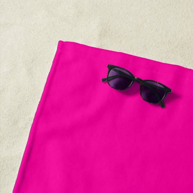 Neon Pink Solid Color Strandtuch (Beispiel)