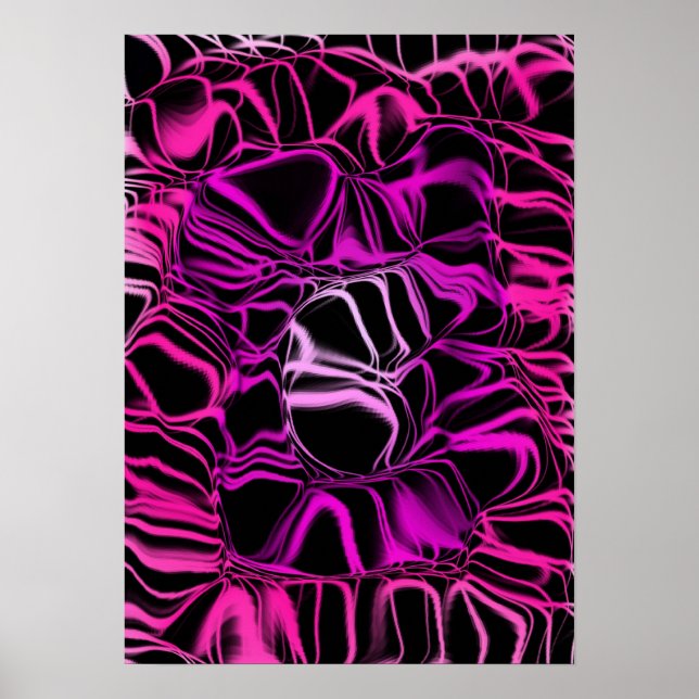 Neon Pink Space Poster (Vorne)