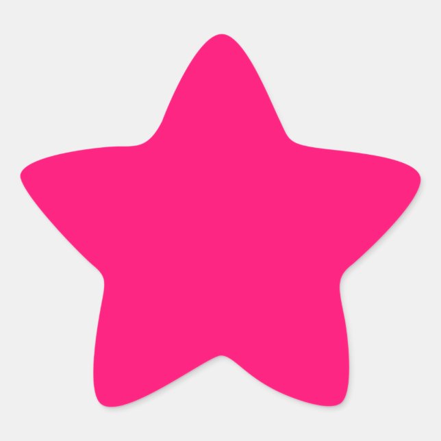 Neon Pink Star Sticker - Anpassbar (Vorderseite)