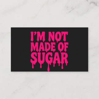 Neon Pink Tropfen Quote Card (Schwarz) - Anpassbar Visitenkarte