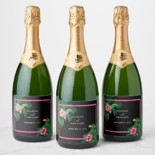 Neon Pink Tropical Retro Botanicals Hochzeit