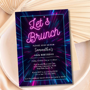 Neon Pink und Black Lasst uns jedes Event-Party fe Einladung