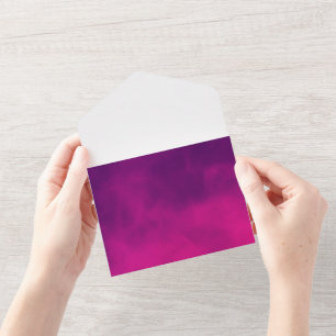 Neon Pink & Violetter Rauch Einladung zum Mitmache