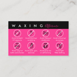 Neon Pink Waxen nach der Behandlung Visitenkarte
