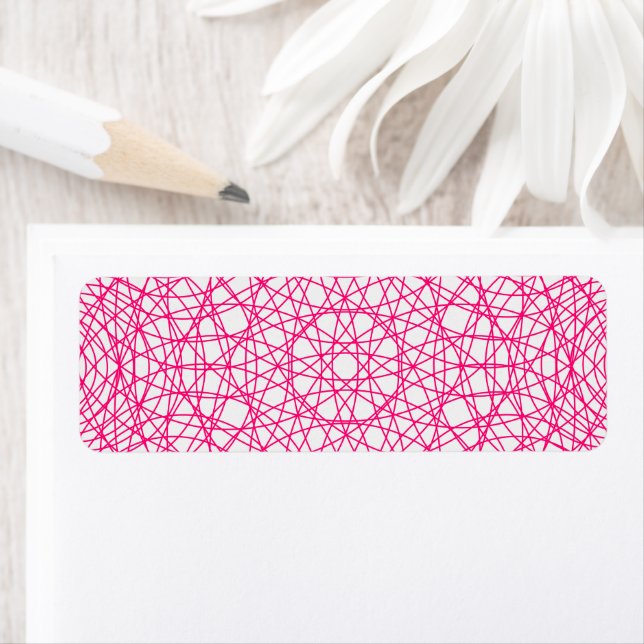 Neon Pink Web Address Labels - Anpassbar (Insitu)