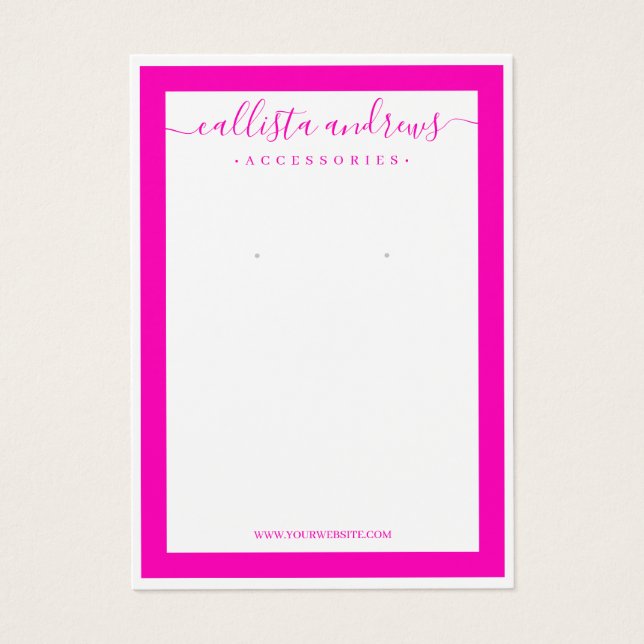 Neon Pink White Border Curring Display (Vorderseite)