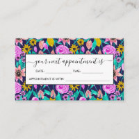 Neon Pink Yellow Floral Blätter Aquarellmuster