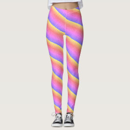 Neon Pink Yellow Purple Lights Leggings