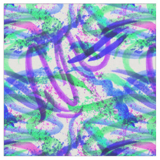 Neon-Pinselstrich-Farbspritzer Mintgrün Magenta Stoff