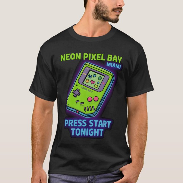 Neon Pixel Bay T-Shirt (Vorderseite)