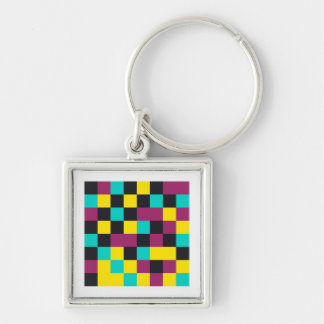 Neon-Pixel-Muster-Schlüsselanhänger Schlüsselanhänger