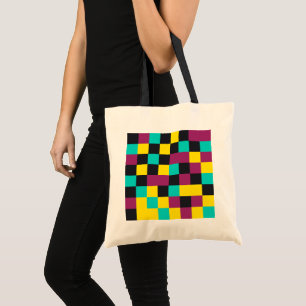 Neon-Pixel-Muster-Tragetasche Tragetasche