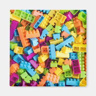 Neon Plastic Gebäude Blocks Magnet