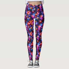 Neon-Polygon-Abstrakt mit Explosionen Leggings