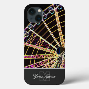 Neon-Pop-Art Ferris Rad mit Monogram! Case-Mate iPhone Hülle
