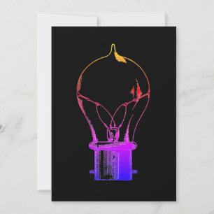 Neon Pop Art Glühbirnen Idee Dankeskarte