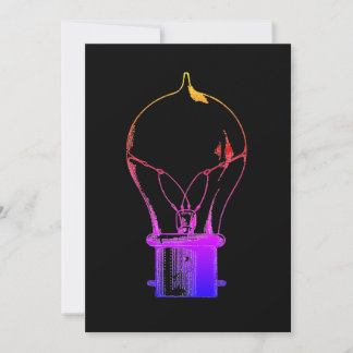 Neon Pop Art Glühbirnen Idee Dankeskarte