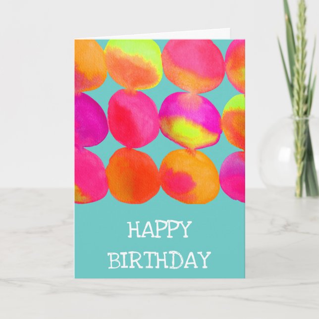 Neon Pop Art Karte (Vorderseite)