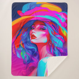Neon Pop Art Portrait Sherpadecke