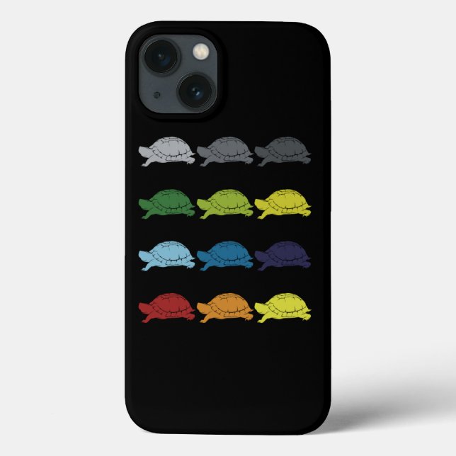 Neon Pop Art Retro Schildkröte Case-Mate iPhone Hülle (Rückseite)