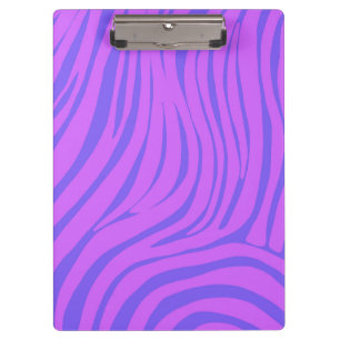 Neon Pop Art Zebramuster Klemmbrett