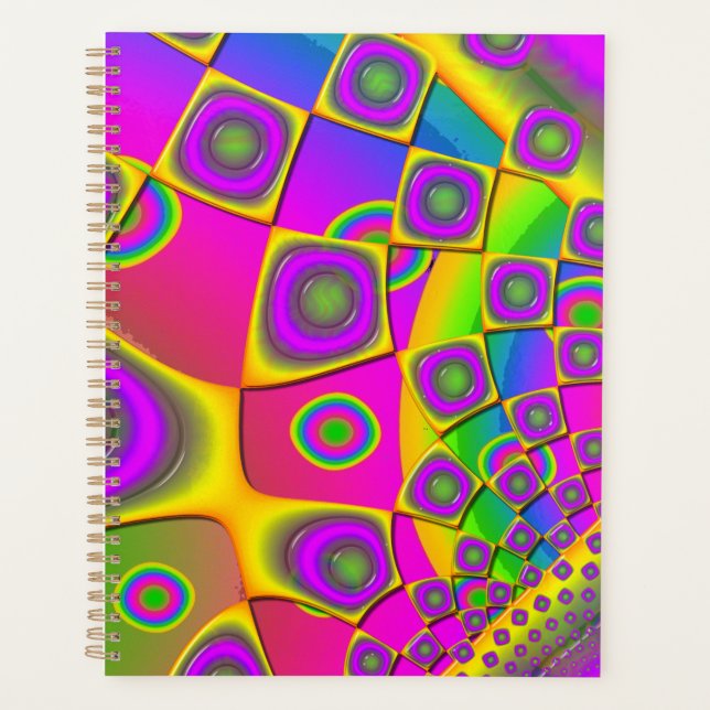 Neon Pop Paper Psychedelic Planer (Vorderseite)
