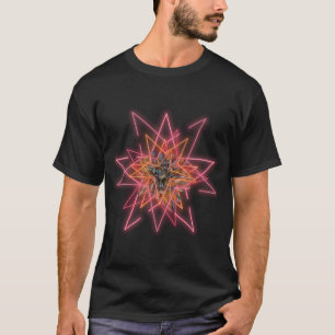 Neon-Postkarten Neon-Druck-Blume T-Shirt
