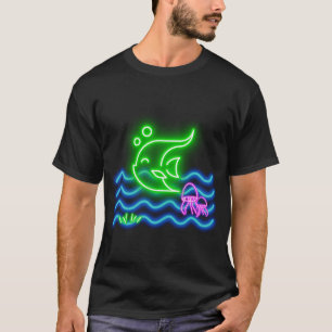 Neon-Postkarten Neon-Druck Fisch T-Shirt