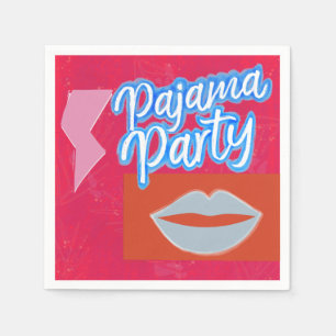 Neon Preppy Pajama Party Serviette