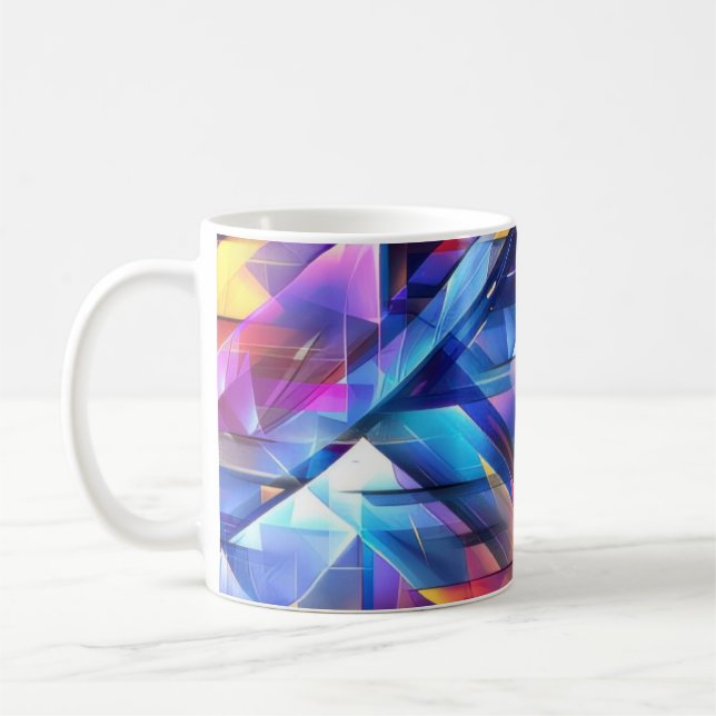Neon-Prisma-Abstrakt Kaffeetasse (Links)