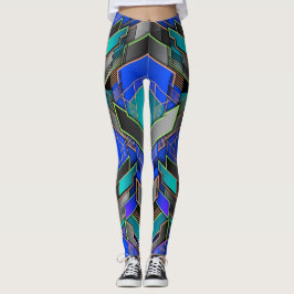 Neon-Prisma geometrisches abstraktes Muster Leggings