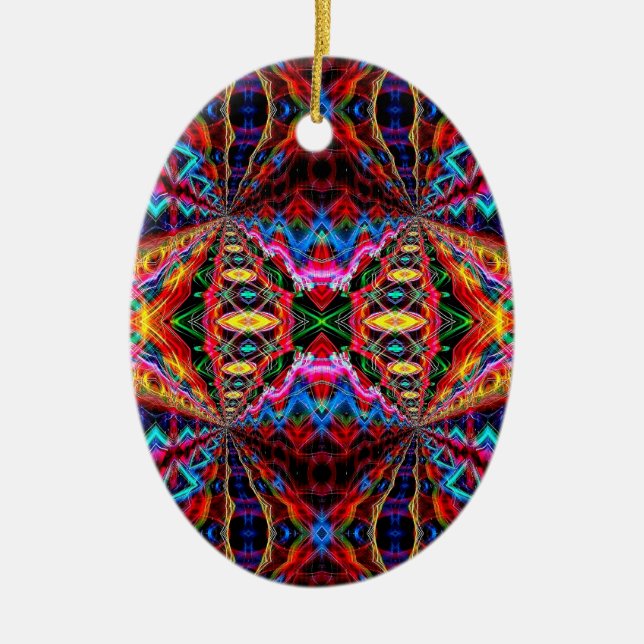 Neon Psychedelic Abstrakt Ornament 2 (Vorne)