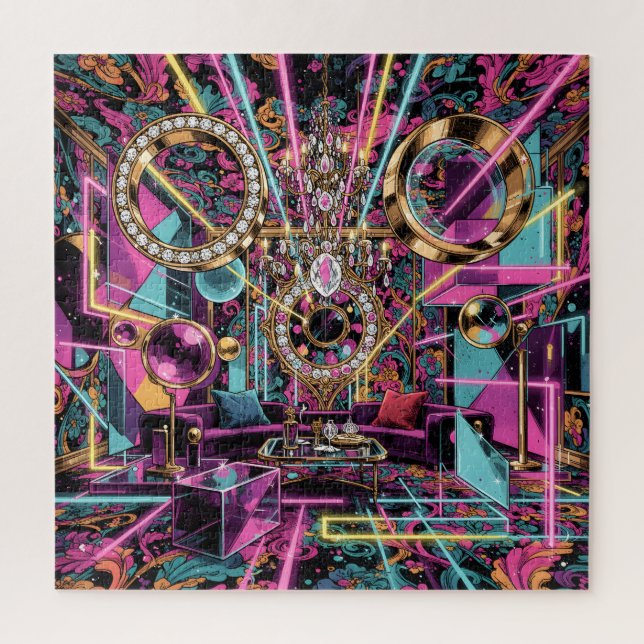 Neon Psychedelic Luxury Lounge Art (Vertikal)