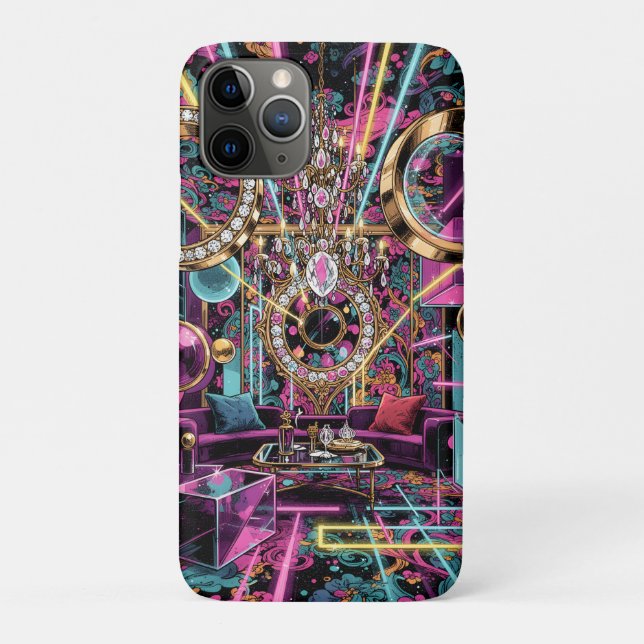 Neon Psychedelic Luxury Lounge Art Case-Mate iPhone Hülle (Rückseite)