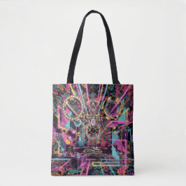 Neon Psychedelic Luxury Lounge Art Tasche