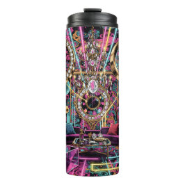 Neon Psychedelic Luxury Lounge Art Thermosbecher