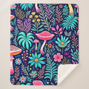 Neon Psychedelic Mushroom Forest Dream Sherpadecke