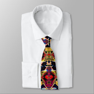Neon Psychedelic Neck Tie Krawatte