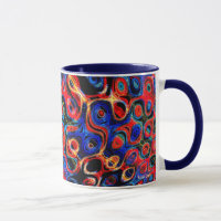 Neon Psychedelic Ripples Tasse