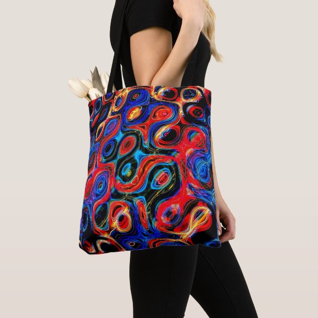 Neon Psychedelic Ripples Tote Bag Tasche (Von Nahem)