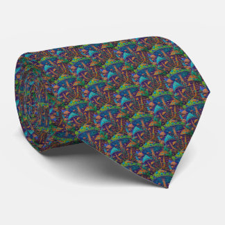 Neon-Psychedelisch - Pilzmuster Krawatte