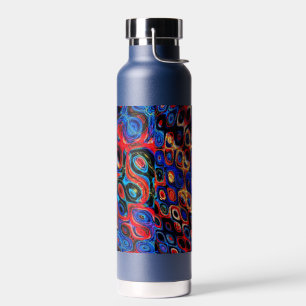 Neon-Psychedelische-Wasserflasche mit Wellen Trinkflasche