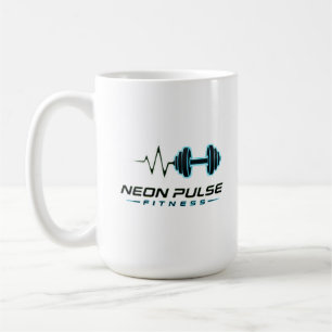 Neon Pulse Fitness Herzschlag-Hantel Modernes Fitn Kaffeetasse