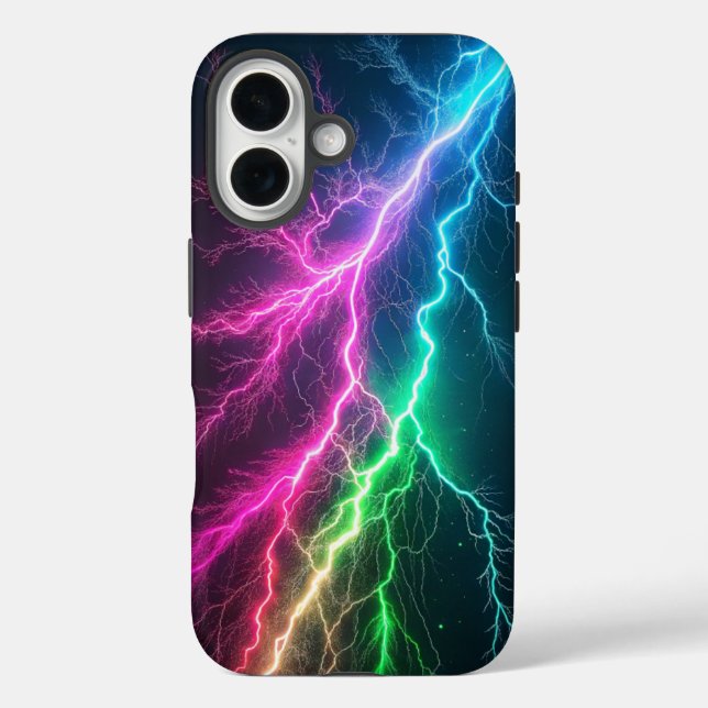 Neon Pulse iPhone 16 Hülle (Rückseite)