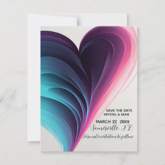 Neon Pulse Vows – Faire-part de mariage moderne