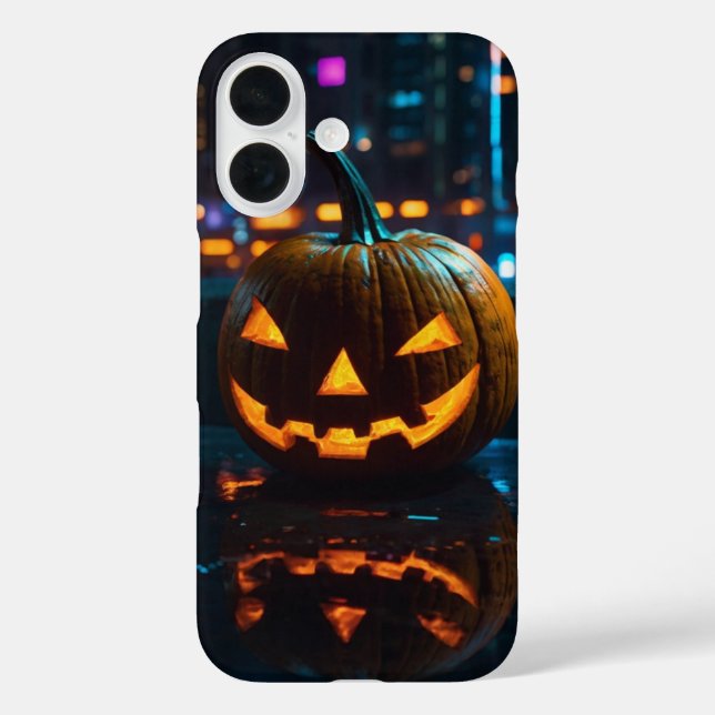 Neon Pumpkin iPhone 16 Hülle (Rückseite)