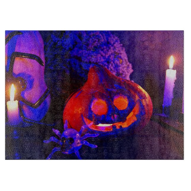 Neon pumpkins schneidebrett (Vorderseite)