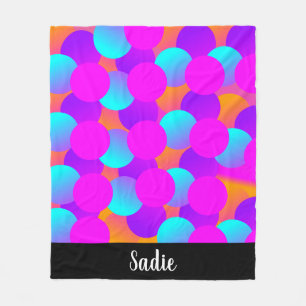 Neon-Punkte-Kinder-Blasen-Ombre-Muster Fleecedecke
