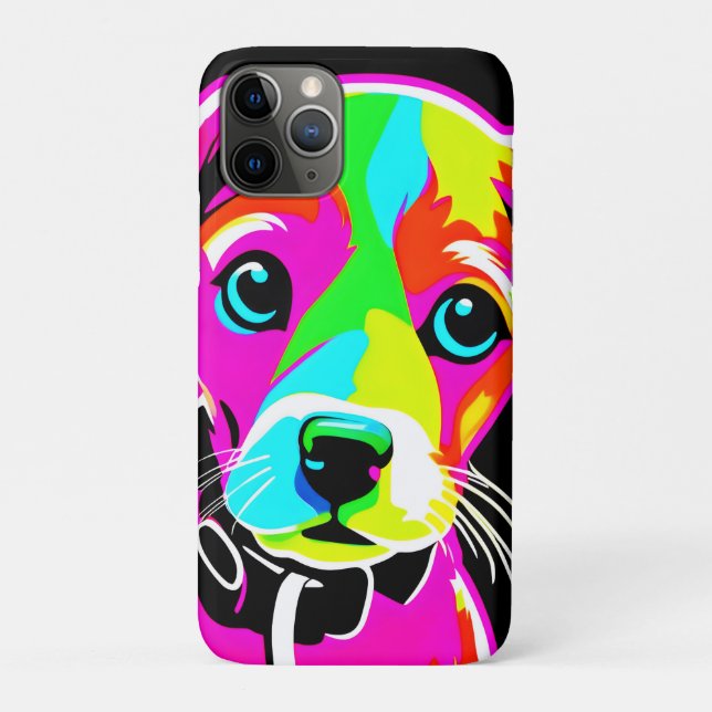 Neon Puppy Pop Art Case-Mate iPhone Hülle (Rückseite)
